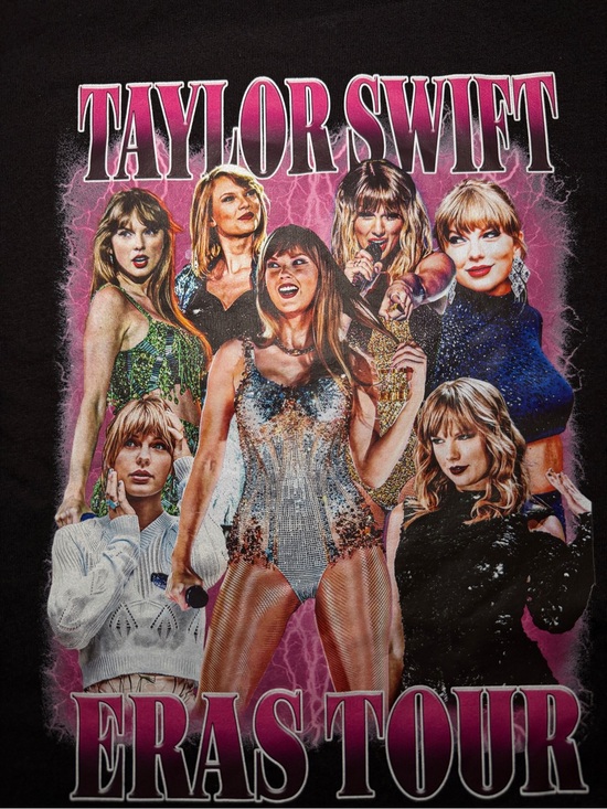 Bella Canvas Tops - Taylor Swift Eras Tour Black Graphic Tee L